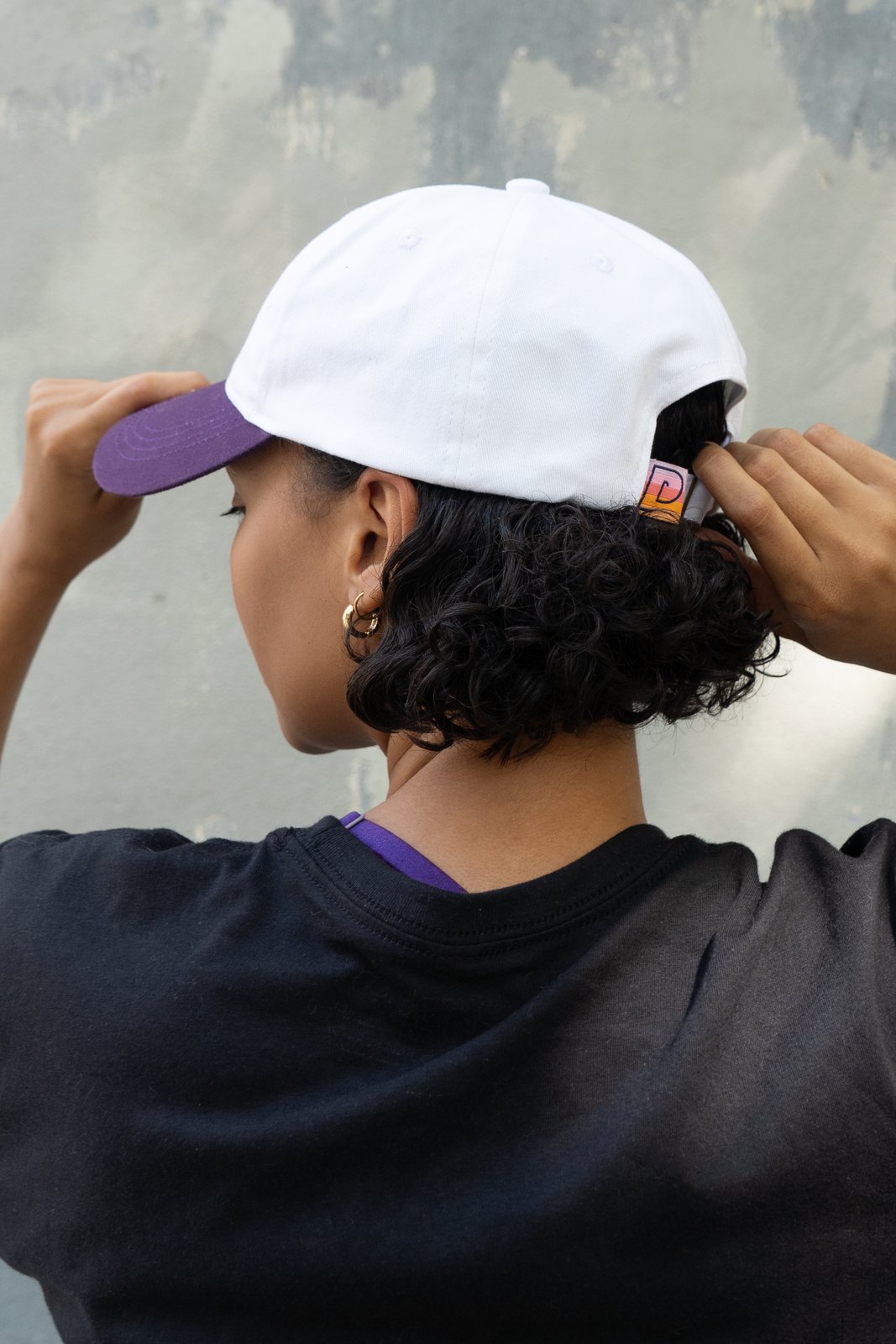 PKLYN two-tone cap with woven logo tab